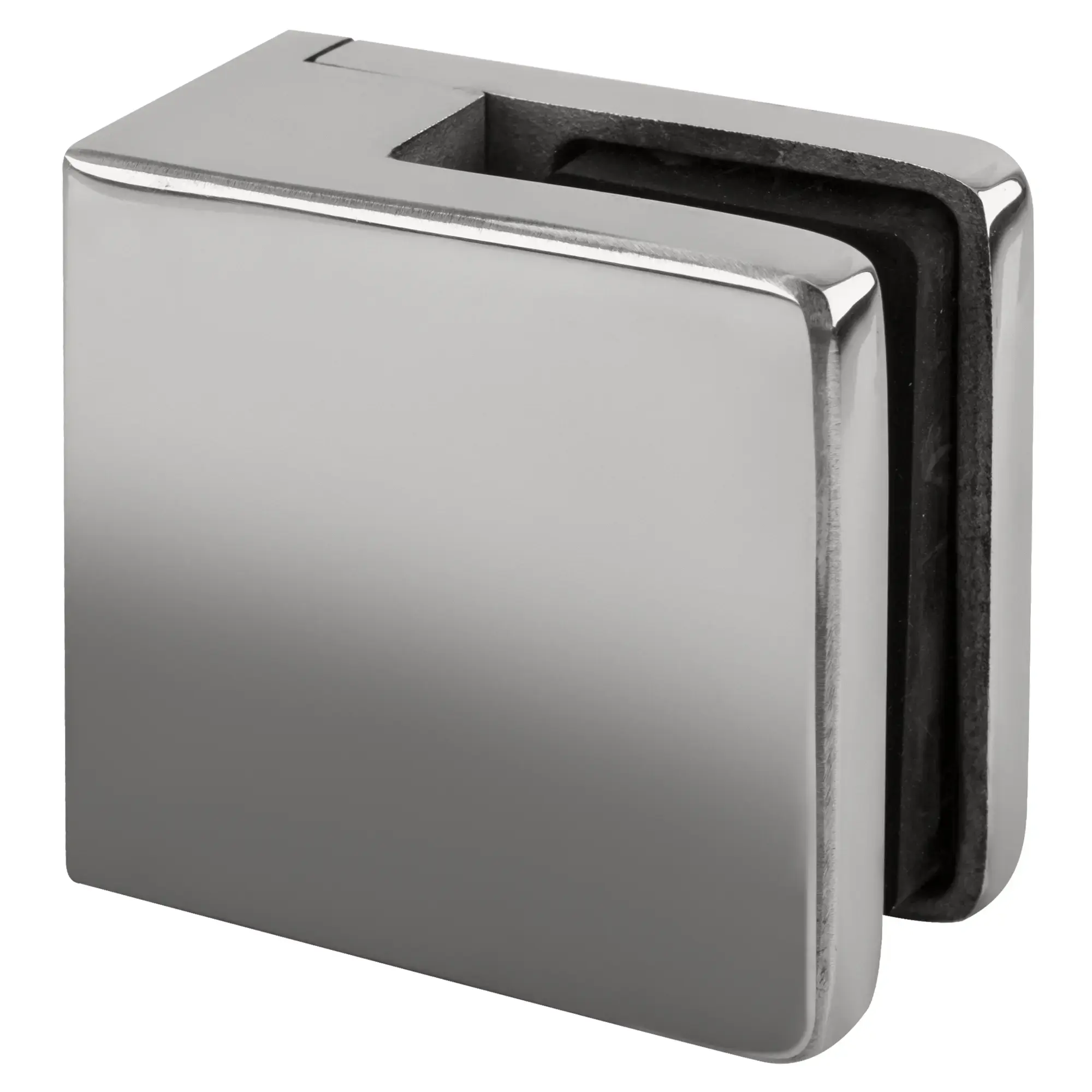 Morsetto Per Vetro CRL Serie Z Z912MBL | Quadrato Base Piatta, Nero Opaco, Per Vetro 1/2" - Foto 2