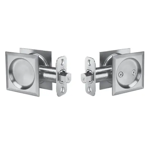 YE Edge Series Edge Square Passage Pocket Door Lock US15 (619) Satin Nickel Finish YE Edge Series Edge Square Passage Pocket Door Lock US15 (619) Satin Nickel Finish