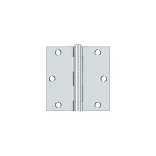3-1/2" x 3-1/2" Square Hinge in Polished Chrom - 2 per pack x10 packs 3-1/2" x 3-1/2" Square Hinge in Polished Chrom - 2 per pack x10 packs