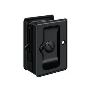 Deltana SDLA325U19 Tall Pocket Door Lock Privacy - Matte Black