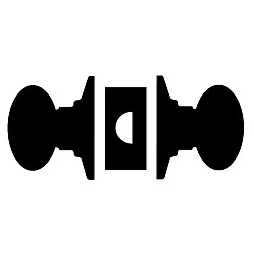 Georgian Knob with Addison Rose Passage Lock with 16080 Latch and 10027 Strike Bright Chrome Finish Georgian Knob with Addison Rose Passage Lock with 16080 Latch and 10027 Strike Bright Chrome Finish