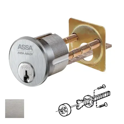 6551-H Rim Cylinder Satin Chrome 6551-H Rim Cylinder Satin Chrome