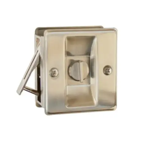 Privacy Pocket Door Lock Satin Nickel Privacy Pocket Door Lock Satin Nickel