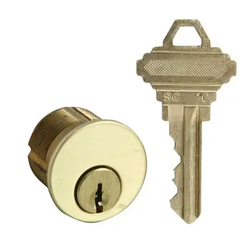 Mortise Cylinder Bright Polished Brass Mortise Cylinder Bright Polished Brass