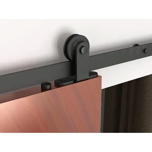 6'6" Flat Track Kit With Top Mount Hangers Black 6'6" Flat Track Kit With Top Mount Hangers Black