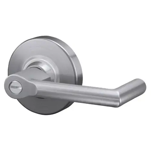Performance Series Bath Bed Privacy Cylindrical Lock with Boardwalk Lever with 47272065 Latch and 47267101 Strike Satin Chrome Finish Performance Series Bath Bed Privacy Cylindrical Lock with Boardwalk Lever with 47272065 Latch and 47267101 Strike Satin Chrome Finish