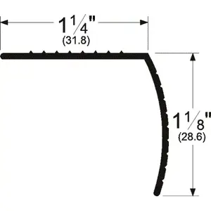 Pemko 2120A-72 Stair Nosing Mill Finish Aluminum