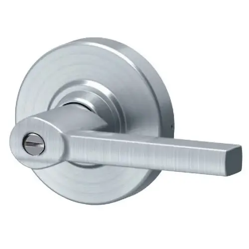 Performance Series Bath Bed Privacy Cylindrical Lock with Latitude Lever with 47272065 Latch and 47267101 Strike Satin Chrome Finish Performance Series Bath Bed Privacy Cylindrical Lock with Latitude Lever with 47272065 Latch and 47267101 Strike Satin Chrome Finish