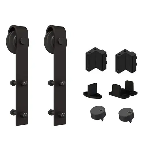 Double Door Kit With Standard Drop Hangers Black