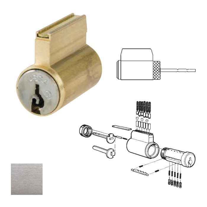 ASSA 65611-626 65611 KIK Cylinder Satin Chrome Buy Now