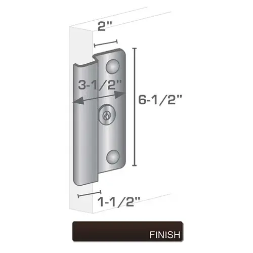 Latch Protector 2-1/2" Narrow Stile Door, Duranodic/Dark Brown Latch Protector 2-1/2" Narrow Stile Door, Duranodic/Dark Brown