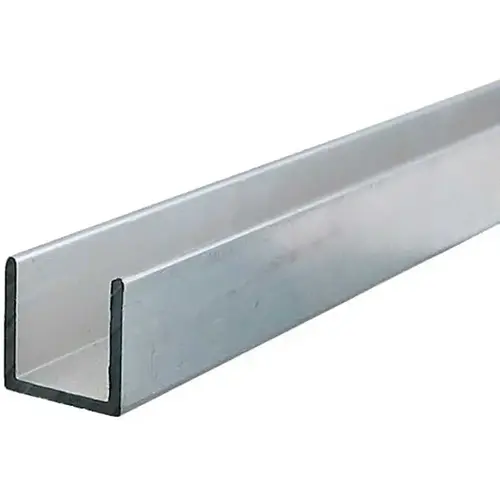 Aluminum Bottom Guide U-Channel Track - 95" Stock Length