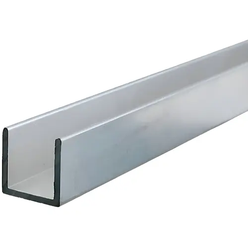 Aluminum Bottom Guide U-Channel Track - 95" Stock Length Aluminum Bottom Guide U-Channel Track - 95" Stock Length