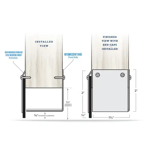 Gap Solution for Fire Door and Frame Brushed Steel
