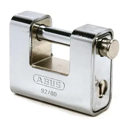 Monoblock Brass Lock, Body made from Solid Brass with Steel Jacket, Shackle made from Hardened Steel, Precision Pin Tumbler, Perfect for use with Security Chain