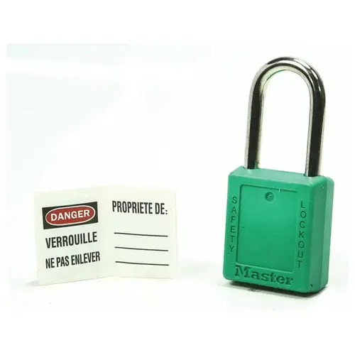 1-1/2" (38 mm) Wide Zenex Thermoplastic Safety Padlock with 1-1/2" (38mm) Shackle, Keyed Different 1-1/2" (38 mm) Wide Zenex Thermoplastic Safety Padlock with 1-1/2" (38mm) Shackle, Keyed Different