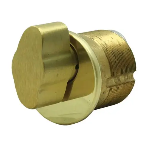 Thumbturn Mortise Cylinder Bright Polished Brass Thumbturn Mortise Cylinder Bright Polished Brass