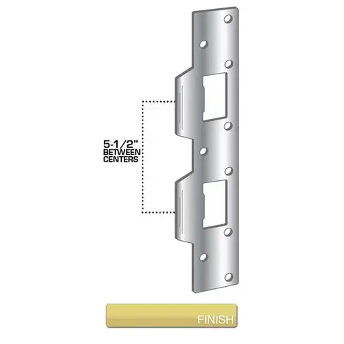Strike Plate- Double Lip w/5-1/2" Center