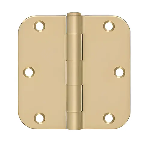3-1/2" x 3-1/2" x 5/8" Radius Corner Plain Bearing Residential Hinge