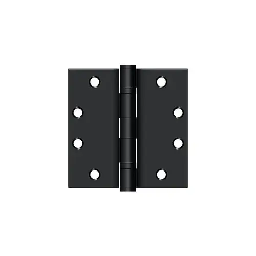 4-1/2" x 4-1/2" Square Hinge, HD, Ball Bearings in Paint Black Pair