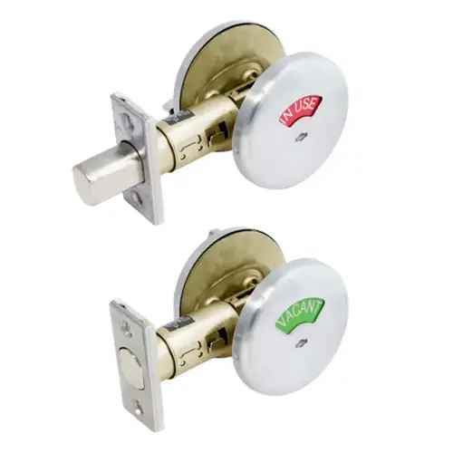 GR 2 INDICATOR DEADBOLT LOCK W Satin chromium plated