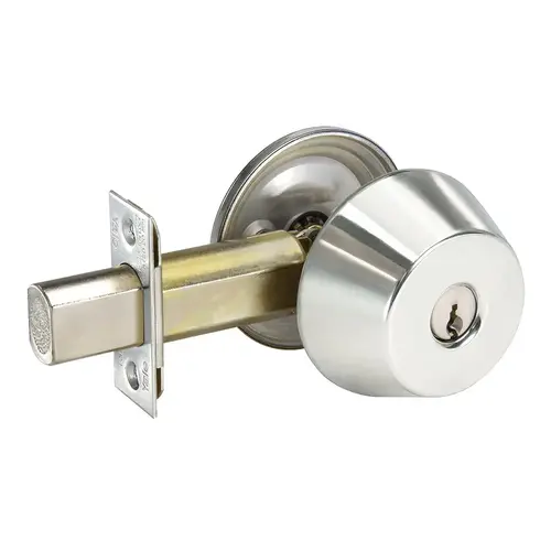 Grade 1 Double Thumb Turn Deadbolt with 2-3/8" to 2-3/4" Adjustable Backset from the D100 Collection Bright Chrome Grade 1 Double Thumb Turn Deadbolt with 2-3/8" to 2-3/4" Adjustable Backset from the D100 Collection Bright Chrome