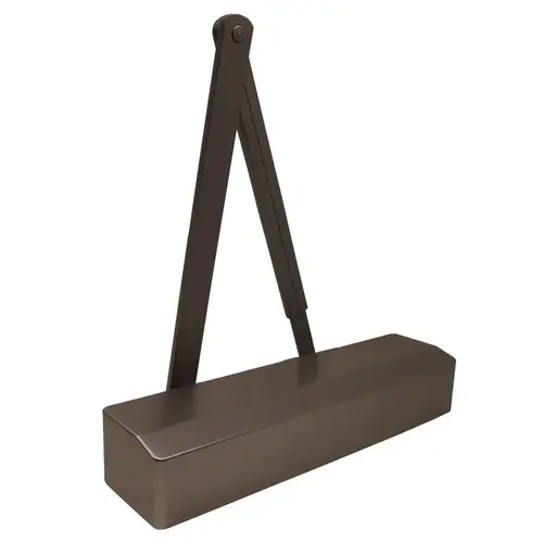 Grade 1 Heavy Duty Surface Door Closer, Adjustable Size 1-6, Flat Form Arm, Tri-Pack, Pull Side, Dark Bronze Painted Finish, Non-handed Dark Bronze Painted Grade 1 Heavy Duty Surface Door Closer, Adjustable Size 1-6, Flat Form Arm, Tri-Pack, Pull Side, Dark Bronze Painted Finish, Non-handed Dark Bronze Painted