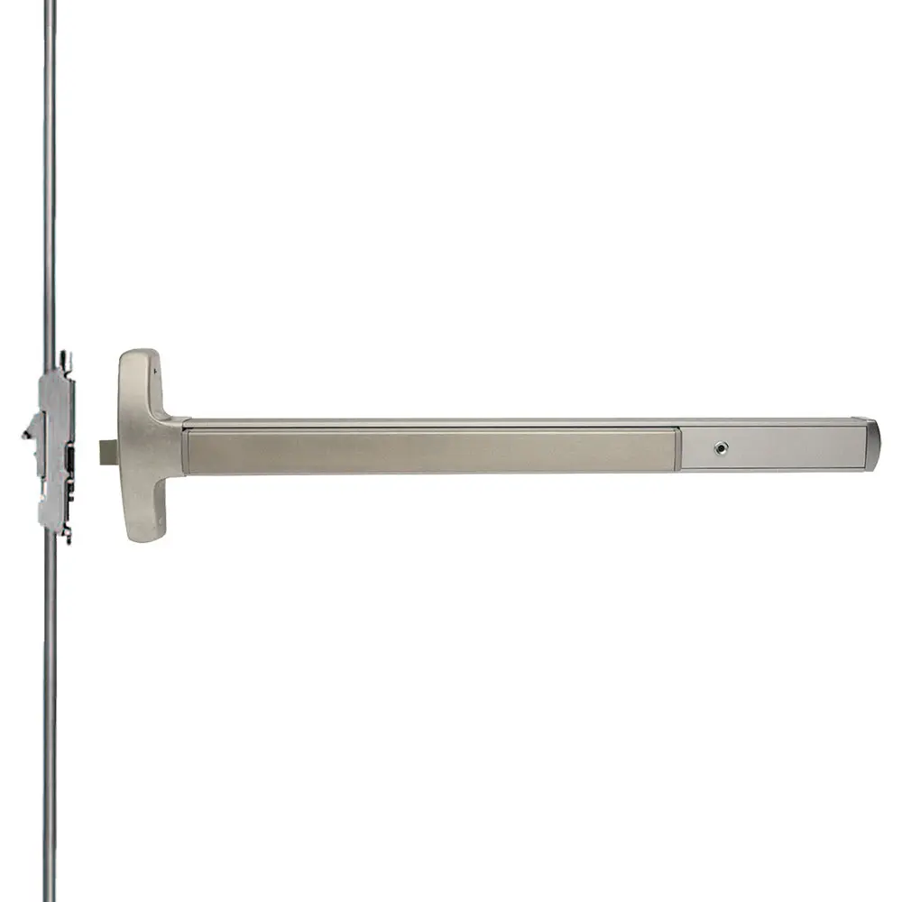 Falcon Lock Concealed Vertical Rod Exit Devices Satin Stainless Steel MEL24C-L-BE-D 4 630 LHR Falcon Lock Concealed Vertical Rod Exit Devices Satin Stainless Steel MEL24C-L-BE-D 4 630 LHR