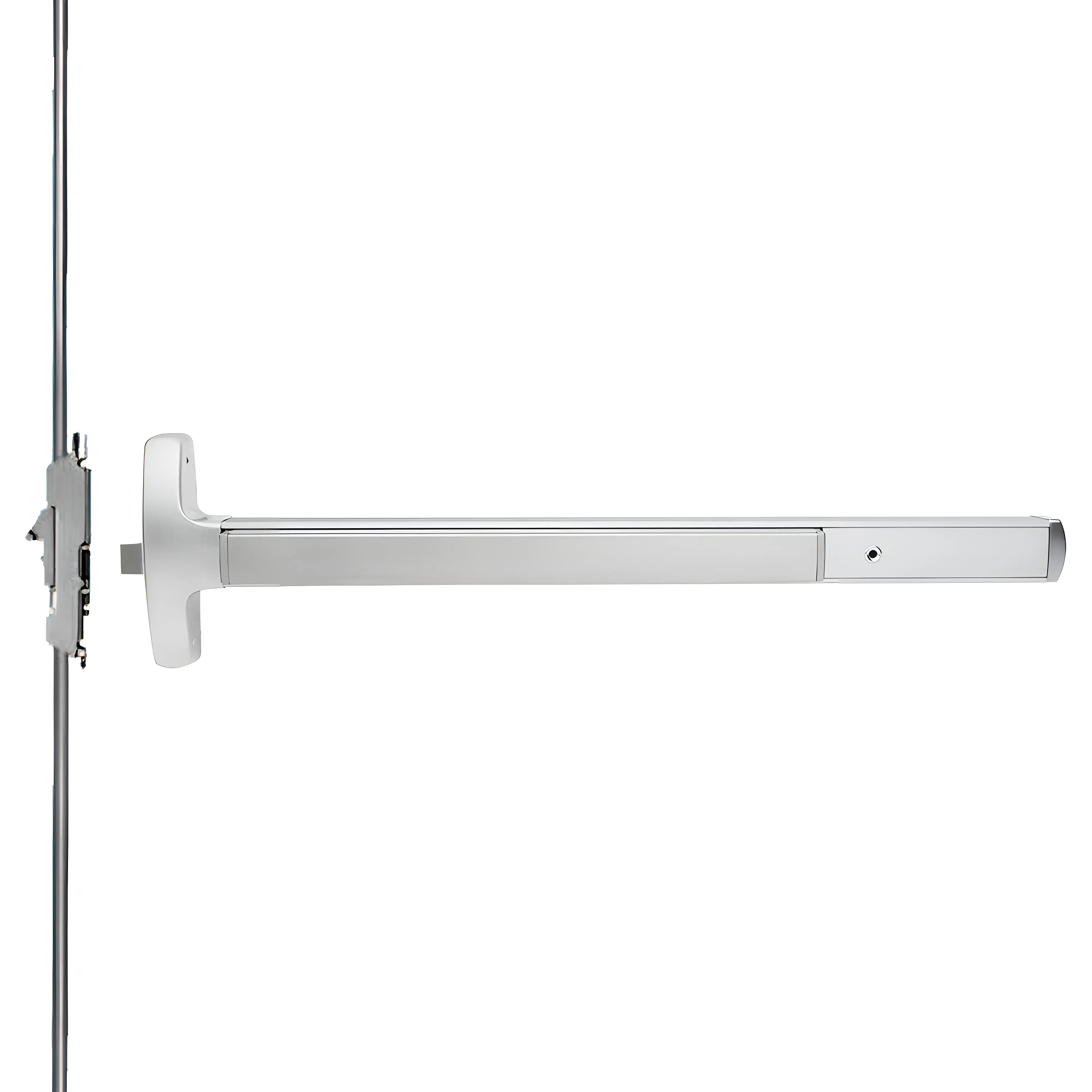 Falcon Lock Concealed Vertical Rod Exit Devices Bright Stainless Steel MEL24CWDC-L-S 3 629 LHR