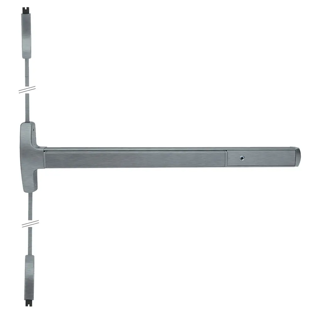 Falcon Lock Surface Vertical Rod Exit Devices Satin Aluminum Clear Anodized RXMEL24V-EO 4 628