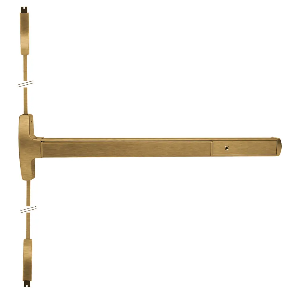 Falcon Lock Surface Vertical Rod Exit Devices Satin Bronze Clear Coated MEL24V-718DT 3 612 LHR Falcon Lock Surface Vertical Rod Exit Devices Satin Bronze Clear Coated MEL24V-718DT 3 612 LHR