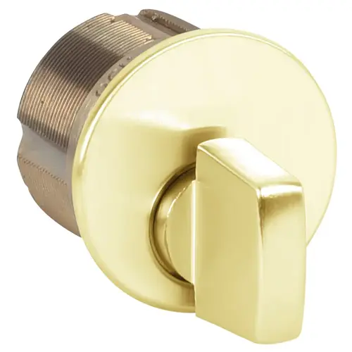 15/16" ADA Thumb Turn Mortise Cylinder, Adams Rite Cam, 605/US3 Bright Brass 15/16" ADA Thumb Turn Mortise Cylinder, Adams Rite Cam, 605/US3 Bright Brass