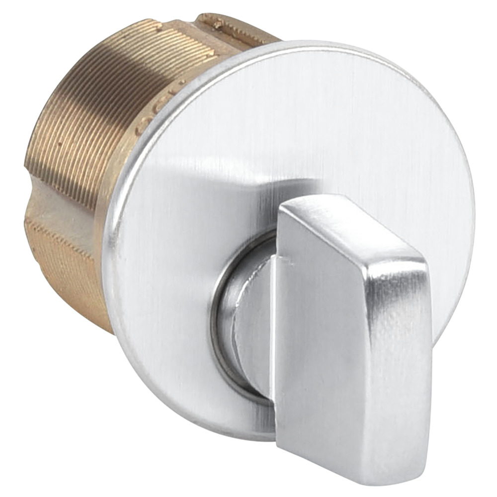 Kaba Ilco 7151TK2-26D 15/16" ADA Thumb Turn Mortise Cylinder, Adams Rite Cam, 626/US26D Satin Chrome