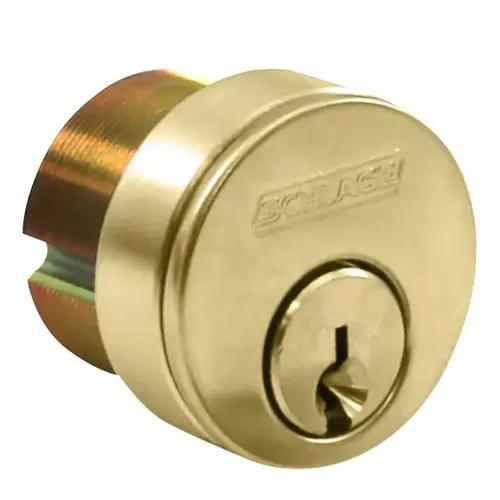 1-3/4" Mortise Cylinder, 6-Pin, C345 Keyway, Keyed Different, Adams Rite Cam, Satin Brass Finish, Non-handed with 2 Keys and 3/8" Blocking Ring 1-3/4" Mortise Cylinder, 6-Pin, C345 Keyway, Keyed Different, Adams Rite Cam, Satin Brass Finish, Non-handed with 2 Keys and 3/8" Blocking Ring