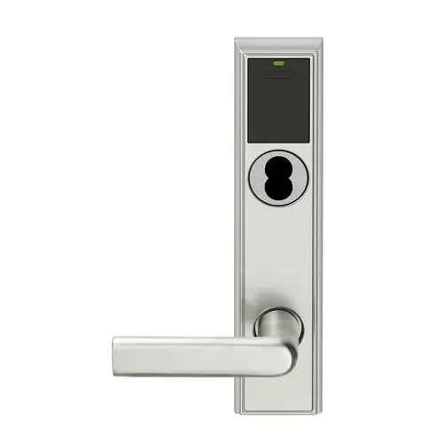 Wireless Mortise Lock Satin Nickel Plated Clear Coated Wireless Mortise Lock Satin Nickel Plated Clear Coated