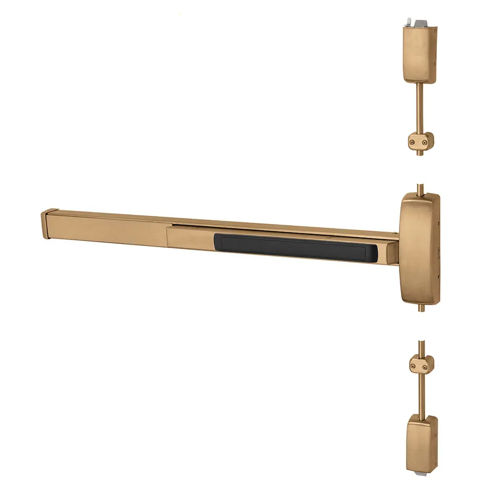 Sargent Surface Vertical Rod Exit Device Satin Bronze Clear Coated 128773J12V ETW RHR 10