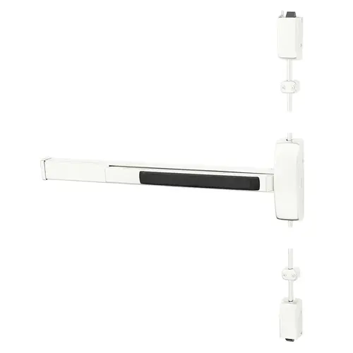 Surface Vertical Rod Exit Device White Suede Powder Coat Surface Vertical Rod Exit Device White Suede Powder Coat