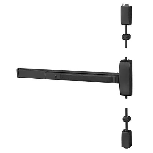 Surface Vertical Rod Exit Devices Dark Oxidized Statuary Bronze Clear Coated Surface Vertical Rod Exit Devices Dark Oxidized Statuary Bronze Clear Coated