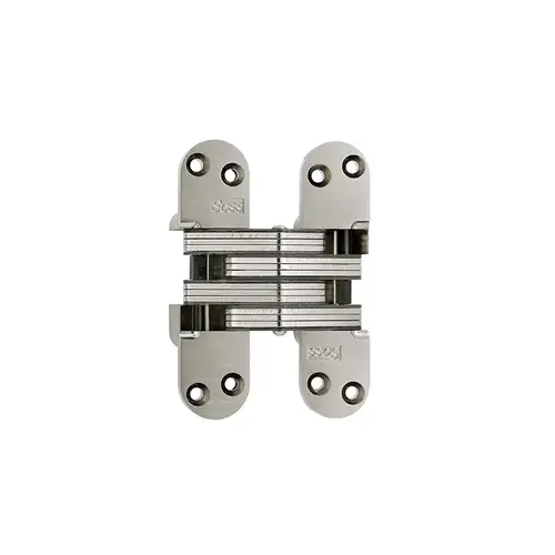1-3/8" x 5-1/2" Heavy Duty Invisible Hinge for 2" Doors Satin Nickel Finish 1-3/8" x 5-1/2" Heavy Duty Invisible Hinge for 2" Doors Satin Nickel Finish