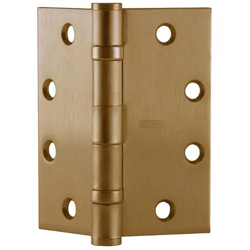 Five Knuckle Concealed Conductor Ball Bearing Hinge, Steel Full Mortise, Standard Weight, 4-1/2" x 4-1/2", Square Corner, 4-Wire, Satin Brass Finish Five Knuckle Concealed Conductor Ball Bearing Hinge, Steel Full Mortise, Standard Weight, 4-1/2" x 4-1/2", Square Corner, 4-Wire, Satin Brass Finish