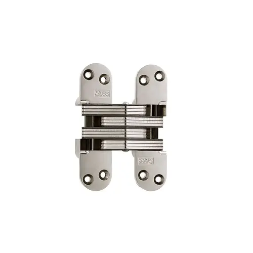 1-3/8" x 5-1/2" Heavy Duty Invisible Hinge for 2" Doors Bright Nickel Finish