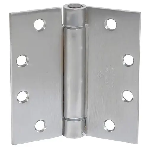 Full Mortise Spring Hinge, Standard Weight, 4-1/2" x 4-1/2", Square Corner, Satin Chrome Full Mortise Spring Hinge, Standard Weight, 4-1/2" x 4-1/2", Square Corner, Satin Chrome