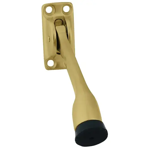 Solid Brass 4" Kick Down Door Holder Satin Brass Finish Solid Brass 4" Kick Down Door Holder Satin Brass Finish