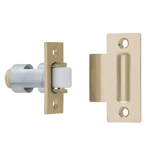 Nylon Roller Latch Satin Brass Finish Nylon Roller Latch Satin Brass Finish
