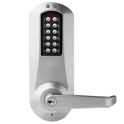 Schlage E-Plex 5000 Cylindrical Lock with Privacy, Winston Lever - Satin Chrome Schlage E-Plex 5000 Cylindrical Lock with Privacy, Winston Lever - Satin Chrome