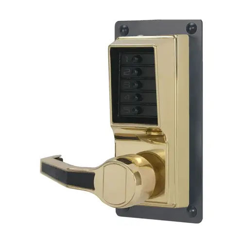 Simplex LRP1010 Exit Trim Lever Lock, Combination Only, Right Hand Reverse Bright Brass Simplex LRP1010 Exit Trim Lever Lock, Combination Only, Right Hand Reverse Bright Brass