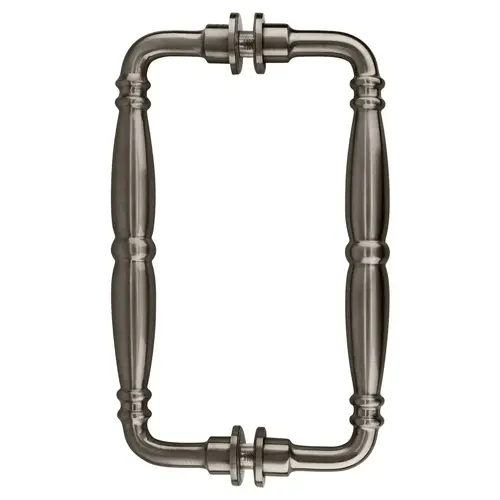 Antique Brushed Nickel 8" Victorian Style Back-to-Back Pull Handles Antique Brushed Nickel 8" Victorian Style Back-to-Back Pull Handles