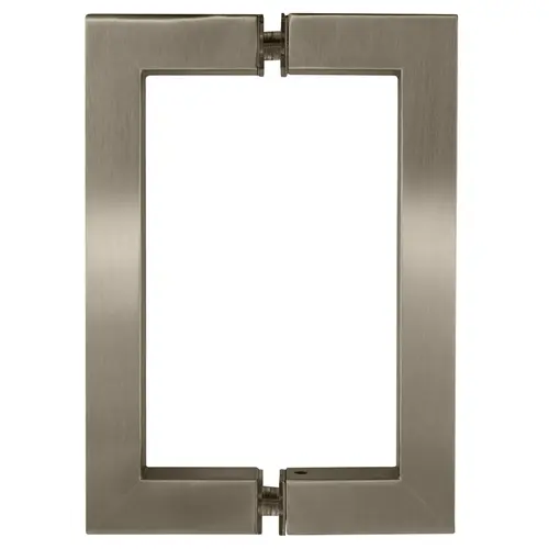 Brushed Nickel 6" x 6" SQ Series Square Tubing Back-to-Back Pull Handle Brushed Nickel 6" x 6" SQ Series Square Tubing Back-to-Back Pull Handle