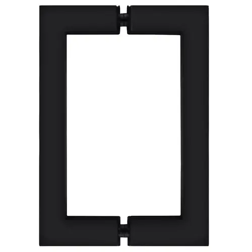 Matte Black 6" x 6" SQ Series Square Tubing Back-to-Back Pull Handle