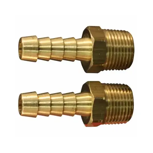 Air Compressor Hose End Fitting, Brass, 3/8 In. MNPT, 2-Pk. Pair Air Compressor Hose End Fitting, Brass, 3/8 In. MNPT, 2-Pk. Pair